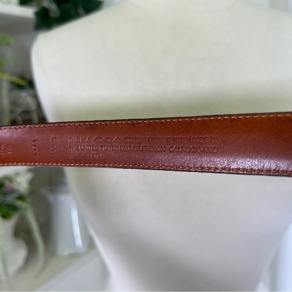 Coach Mocha Leather Belt Made in America Size 42 - Picture 3 of 11